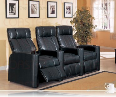 \#6 Matlnee Vinyl 3 Home Theater Recliner 600089 by Coaster
