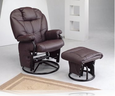 Swivel Chairs Living Room on Furniture   Living Room Furniture   Glider   Plum Leatherette Glider